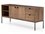 Four Hands Fulton Trey 69" Poplar Wood Natural Iron Dove Toffee Leather Media Console  FS107315005