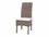 Four Hands Grass Roots Mango Wood Brown Fabric Upholstered Side Dining Chair  FSJCHRB1