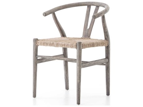 Four Hands Grass Roots Muestra Wood Teak Gray Side Dining Chair