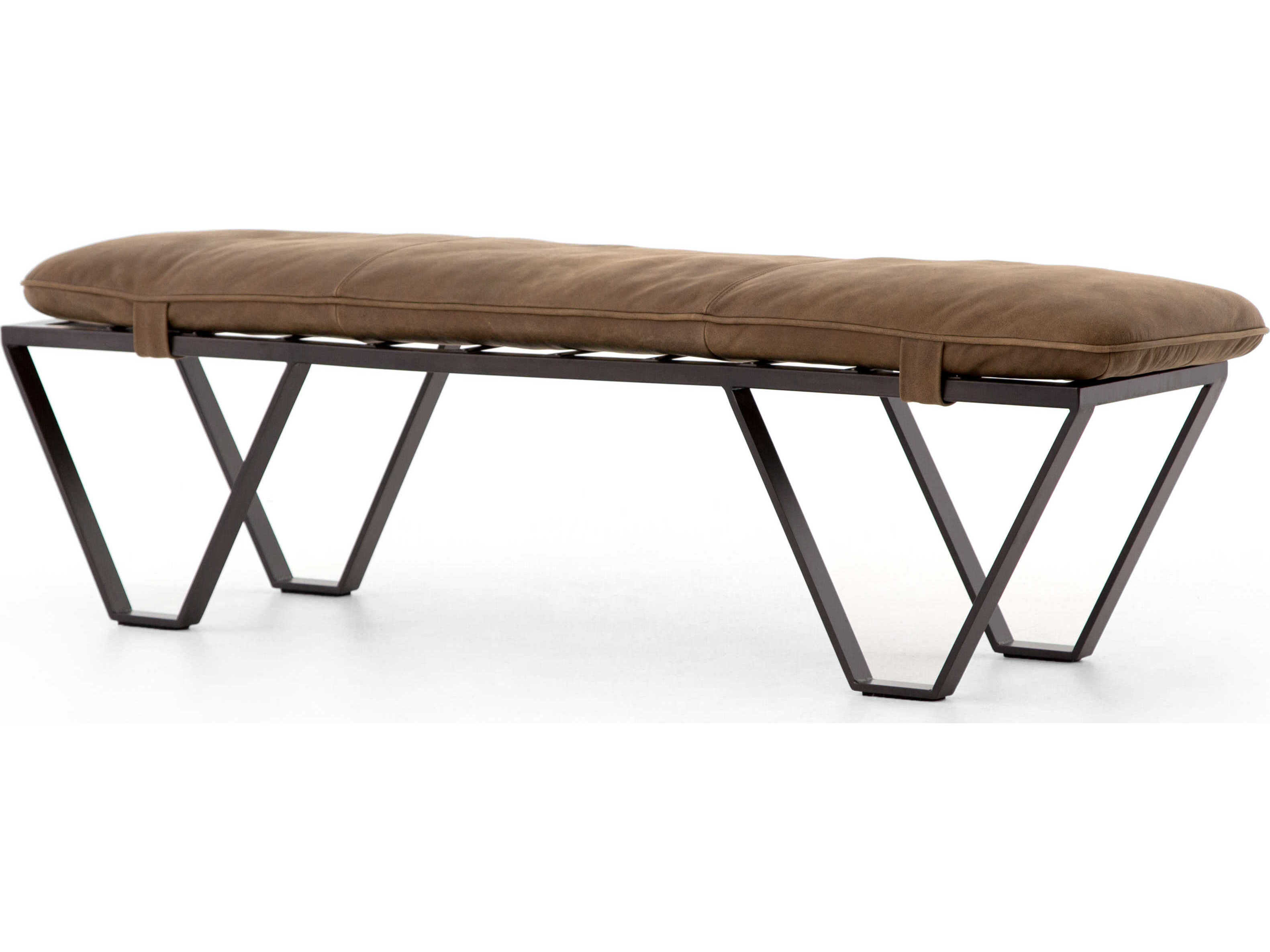 Four Hands Kensington Umber Grey / Gunmetal Accent Bench FSCKENJ9A8061