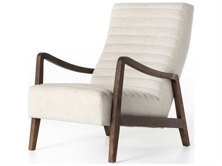 Four Hands Kensington Linen Natural / Rubbed Sienna Brown Accent Chair