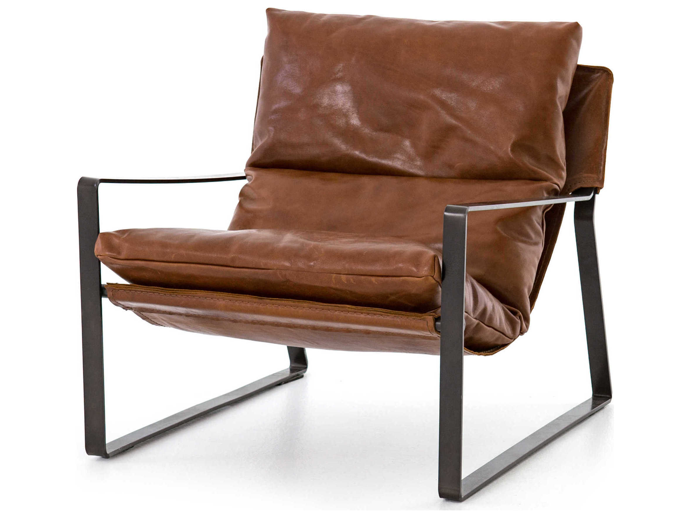 Four Hands Kensington Gunmetal / Dakota Tobacco Accent Chair