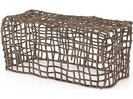 Four Hands Marlow Aged Bronze Accent Bench