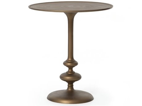 Luxecor Globetrotter Matchstick Round Metal End Table