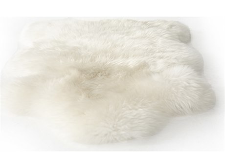 Four Hands Mateo Lalo Lambskin Throw Cream