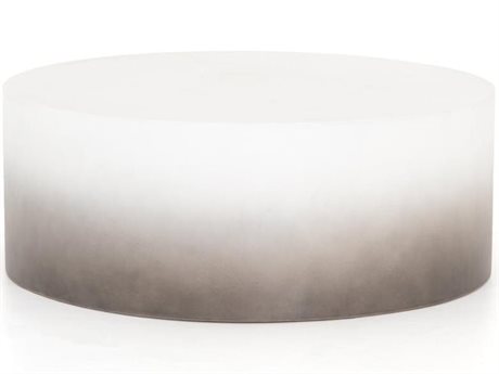 Four Hands Thayer Sheridan Round Concrete Slate Grey Ombre Coffee Table
