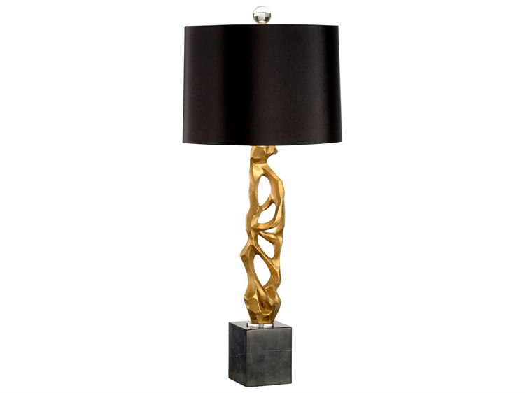 Frederick Cooper Black Marble Plinth Gold Buffet Lamp Fdc654852