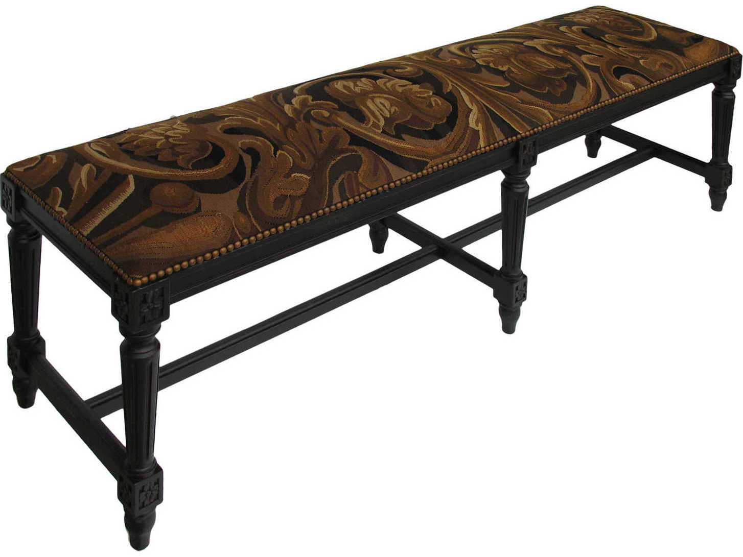 French Market Collection Lawrence Accent Bench FMCB12BK5036
