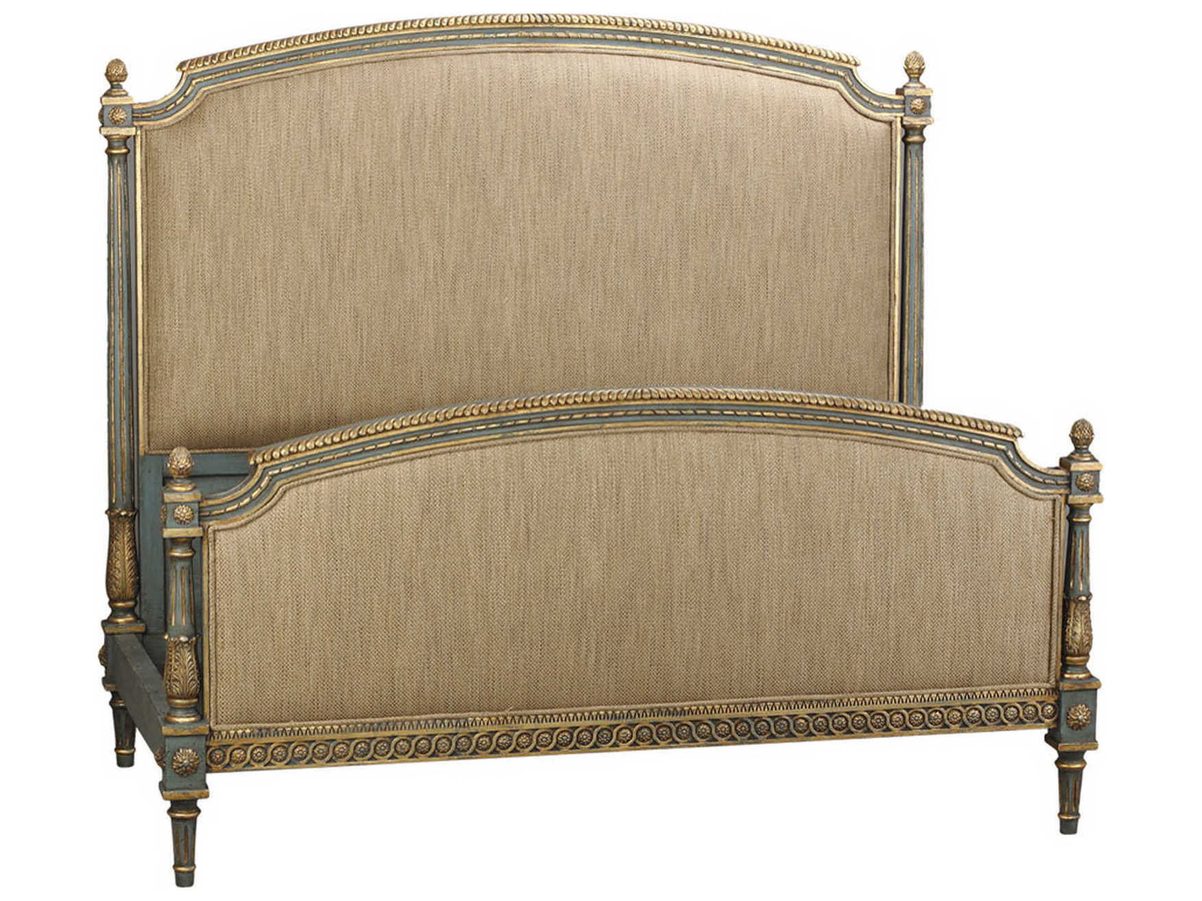 French Market Collection Roosevelt Blue Queen Panel Bed FMCBED3QBLGFO1