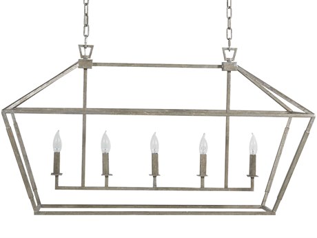 Gabby Amelia 5-Light Antique Silver Island Pendant