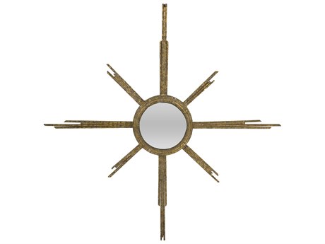 Gabby Capri Antique Gold Round Wall Mirror