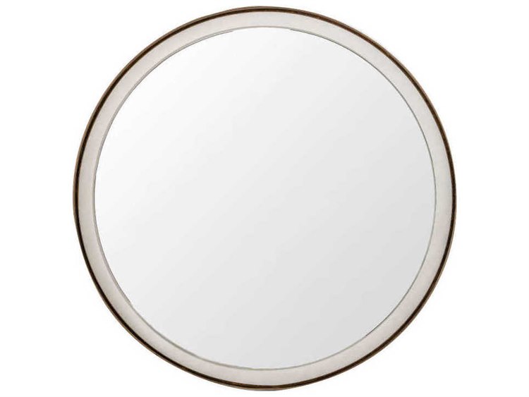 Gabby Fritz White Seagrass Antique Brass 36 Wide Round Wall Gabby Fritz White Seagrass Antique