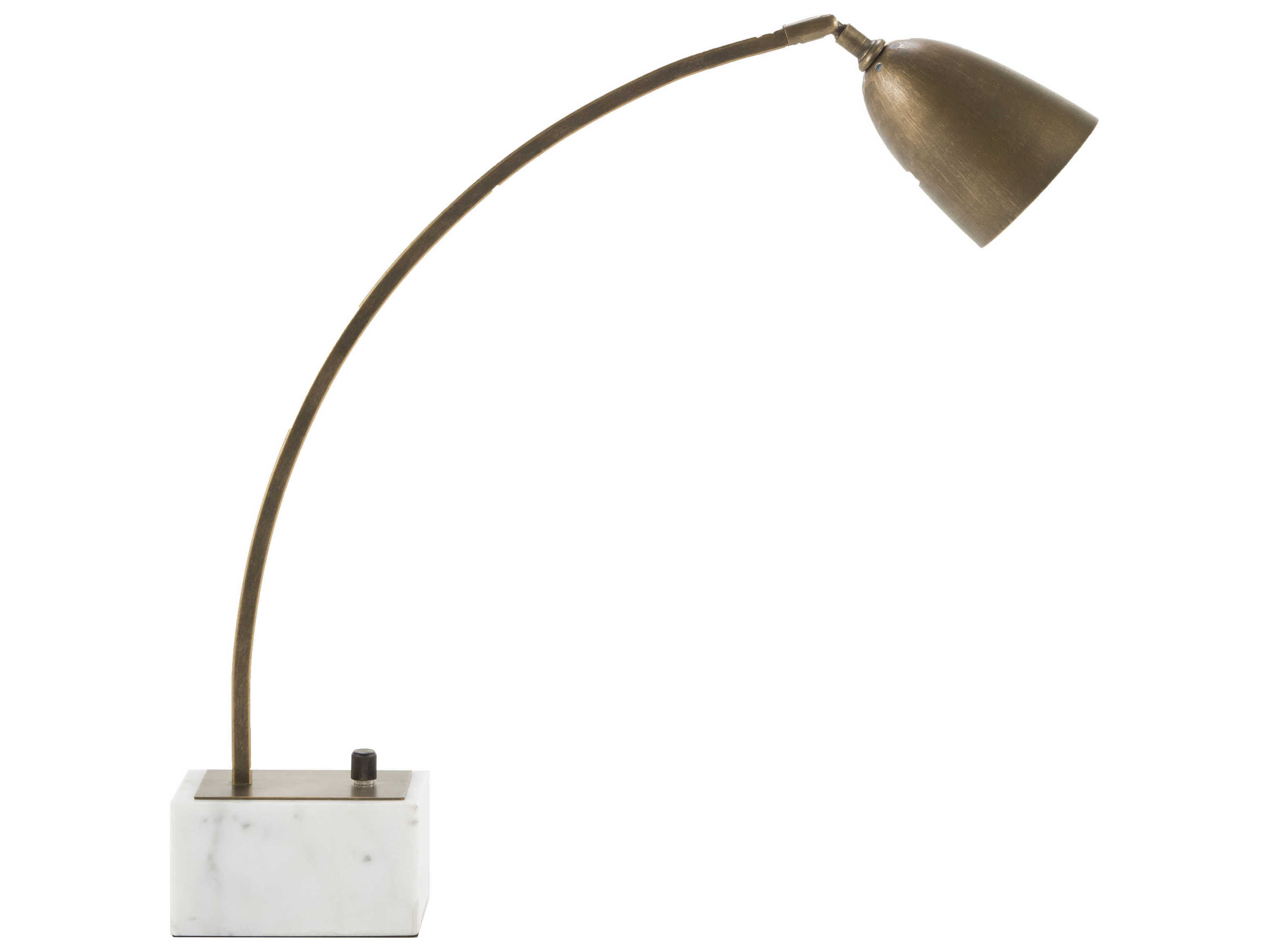 Gabby Harper White Marble With Brushed Brass Table Lamp