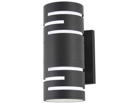 George Kovacs Groovin Black 2 - Light Glass LED Outdoor Wall Light