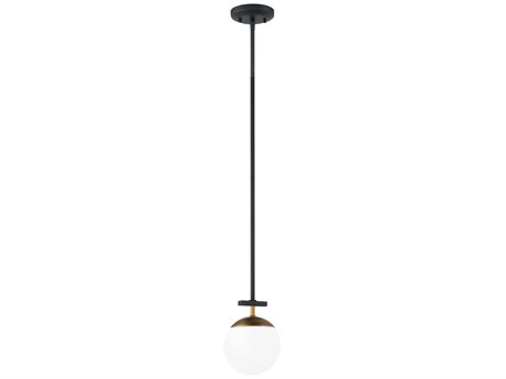 George Kovacs Alluria 1-Light Weathered Black Autumn Gold Glass Globe Mini Pendant