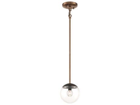 George Kovacs Outer Limits 1-Light Painted Bronze Natural Brush Glass Globe Mini Pendant