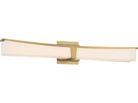 George Kovacs Plane 1-Light Honey Gold Glass LED Vanity Light