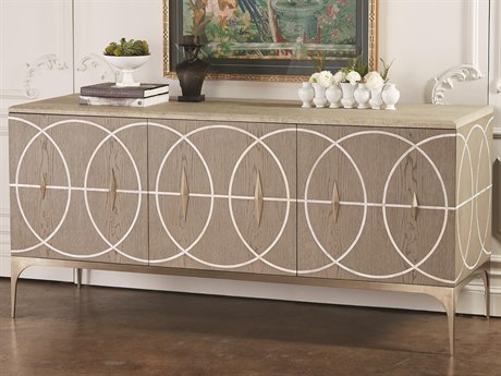 Global Views 72" Oak Wood Grey Sideboard
