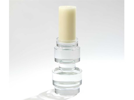 Global Views Small Brilliant Round Pillar Candle Holder