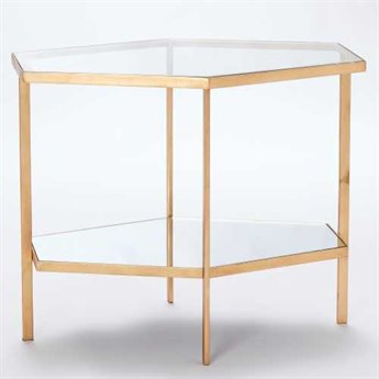 Global Views Hexagon Glass Coffee Table