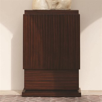 Global Views Rectangular Wood Dark Walnut Satin Lacquer Console Table