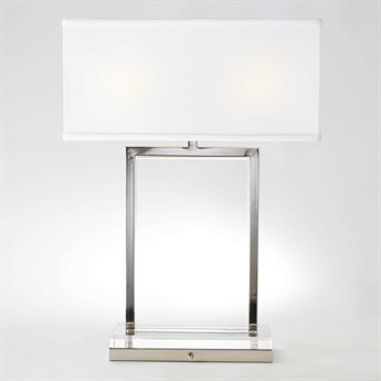 Global Views Mini Crystal Slab Nickel Buffet Lamp