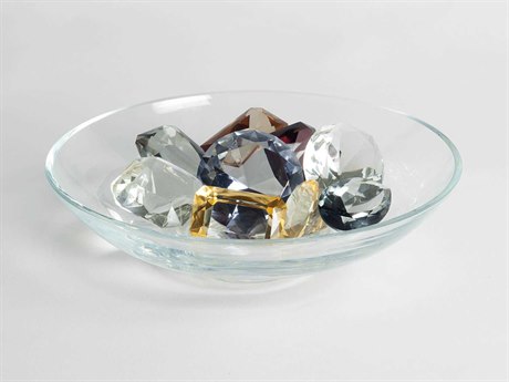 Global Views Clear Bowl with 9 Oxford Jewels