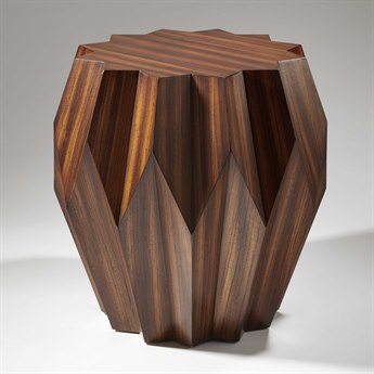 Global Views Wood Dark Walnut End Table