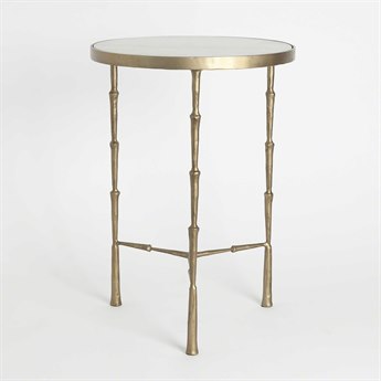 Global Views Round Marble End Table