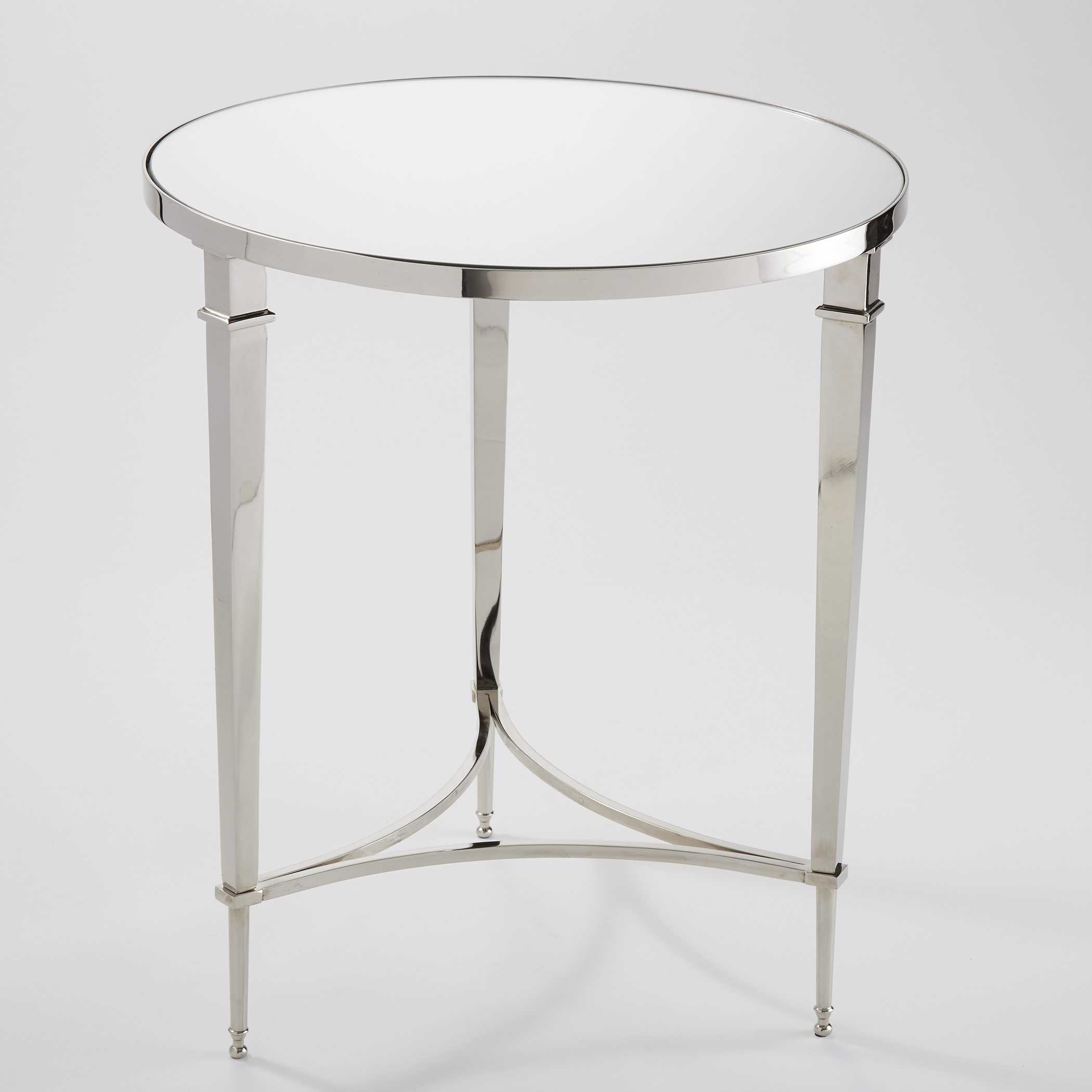 Global Views Nickel 21'' Wide Round End Table GV880602