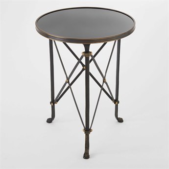 Global Views Round Granite End Table