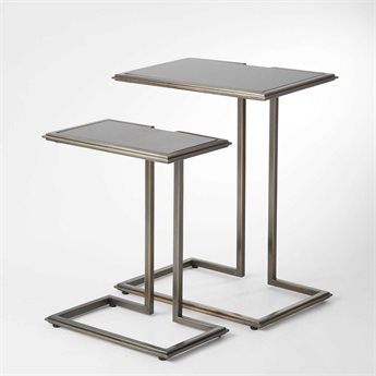 Global Views Rectangular Granite Bronze End Table