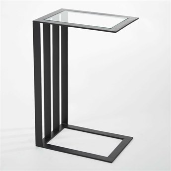 Global Views Rectangular Glass Bronze End Table