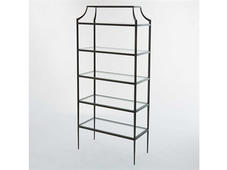 Global Views Dark Gunmetal Bronze / Gold Etagere