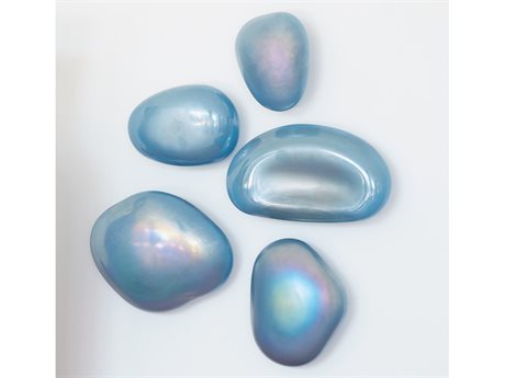 Global Views Lapis Glass Wall Art Set of 5