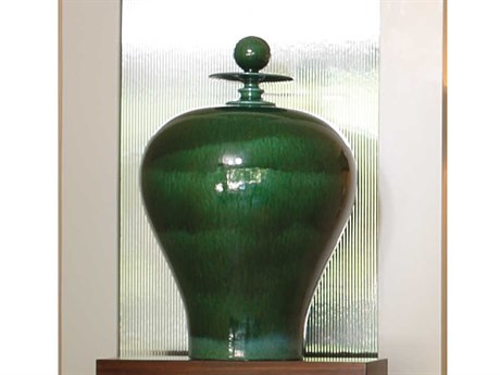 Global Views Happy Temple Emerald Tall Jar