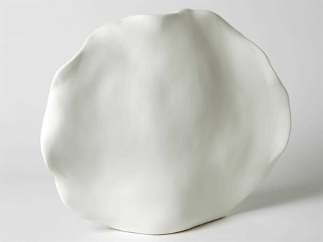 Global Views Kelp Matte White Low Vase