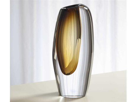 Global Views Off Set Moss Green Large Vase
