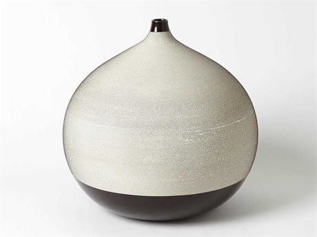 Global Views Pixelated Black / Brown Large Vase