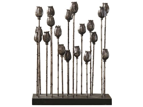 Global Views Poppy Pod Iron Sculpture