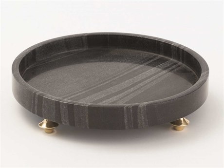 Global Views Quintessentia Black Circle Serving Tray