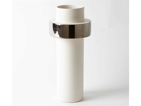 Global Views High Ring Silver Vase