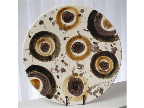 Global Views Spots Earthtone Decorative Plate