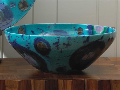 Global Views Spots Blue Decorative Bowl