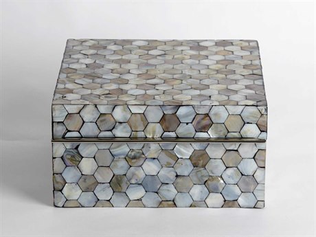 Global Views Mother Of Pearl Medium Storage Case