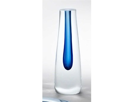 Global Views Square Cut Cobalt Vase