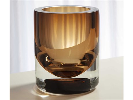 Global Views Amber Tobacco Small Vase