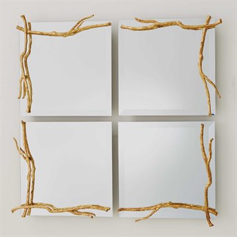 Global Views Gold Leaf Wall Mirror