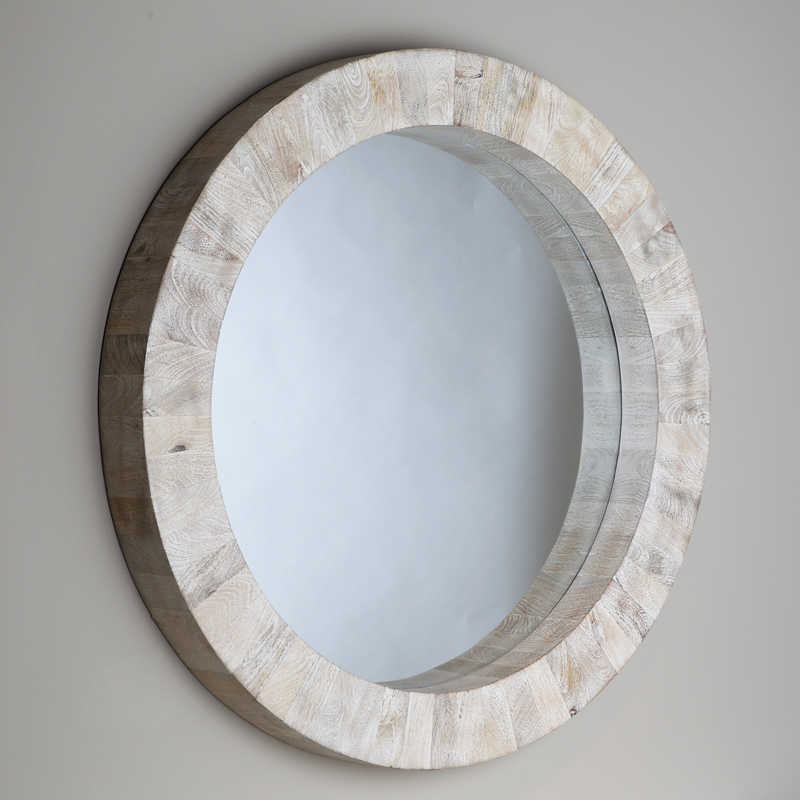 Global Views White Washed Wall Mirror GV790070