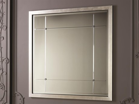 Global Views Silver Leaf / Nickel Brass Wall Mirror